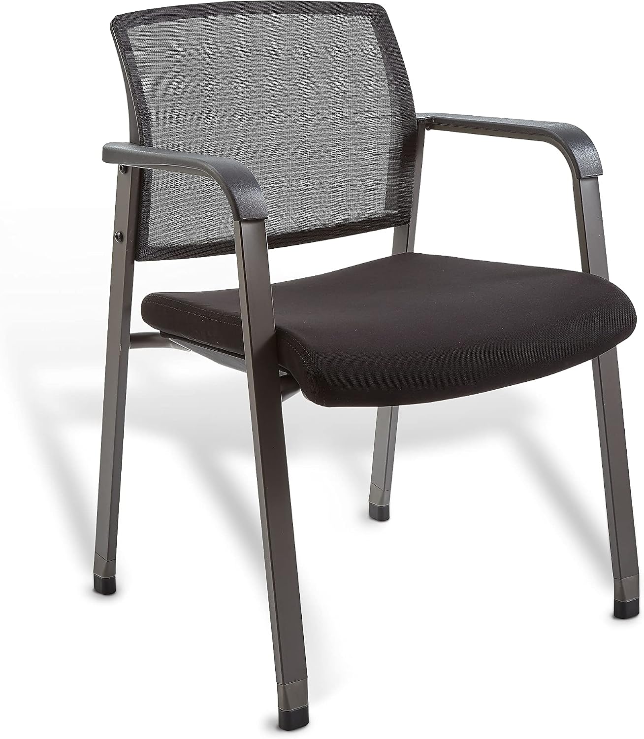 Union & Scale Guest & Reception Chair, Fabric, Black, 2-Pack