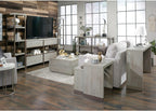 Sauder Manhattan Gate Engineered Wood and Metal Computer Hutch in Mystic Oak