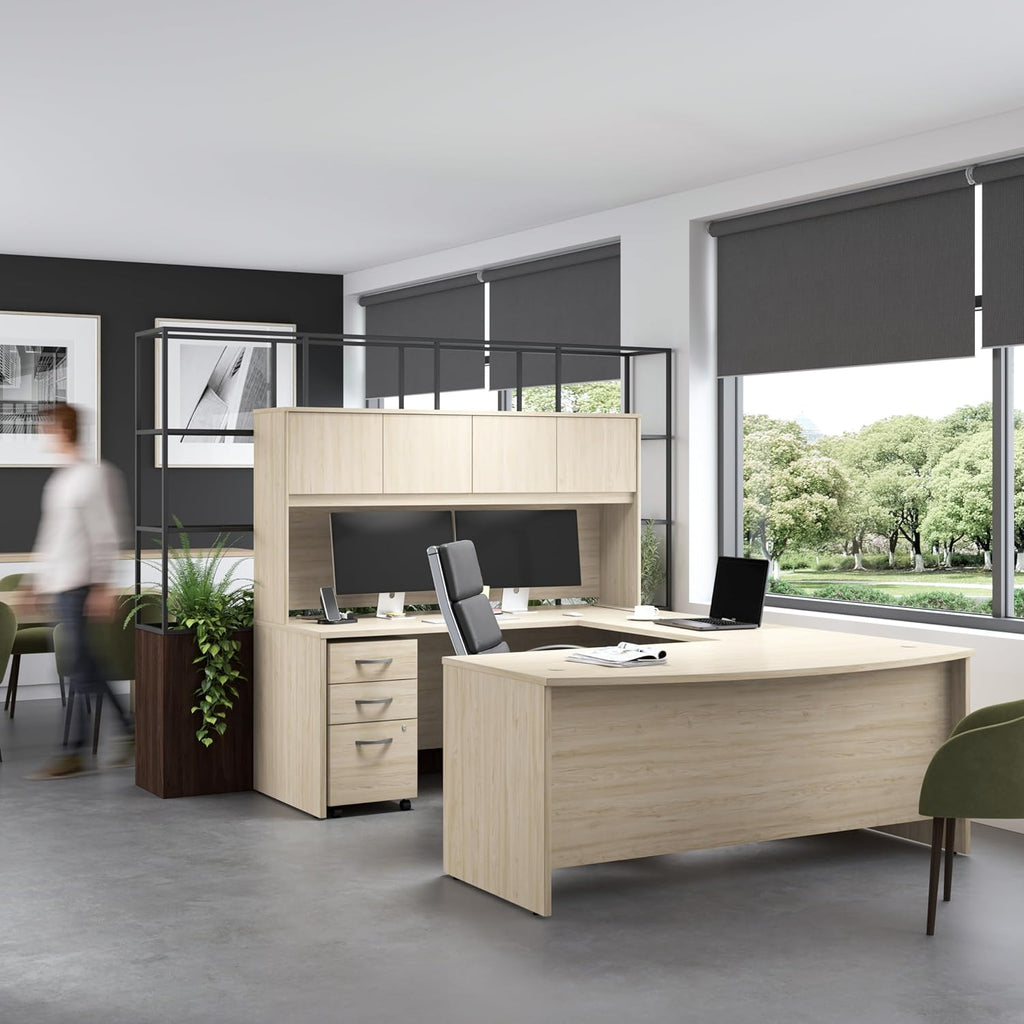 Bush Business Furniture Studio C 72W Desk Hutch in Natural Elm, Storage for Home or Professional Office