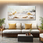 DZRWUBHS Ocean Waves Canvas Wall Art for Living Room,Coastal Sunset Landscape Prints Paintings,Landscape Artwork for Walls, Beach Picture for Bedroom Hallway Office Home Decor Ready To Hang 20"X40"