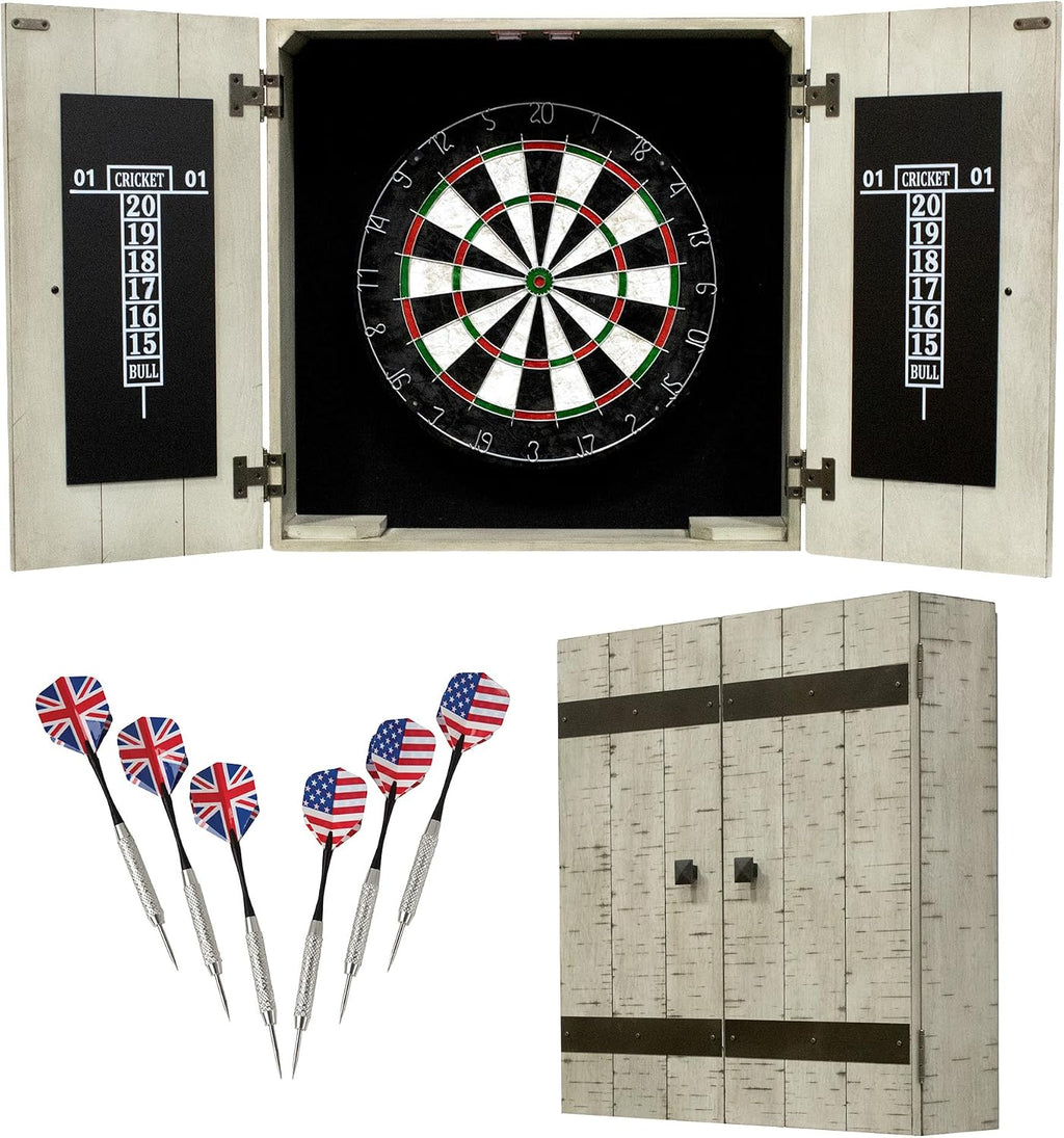 Hathaway Drifter Solid Wood Dartboard & Cabinet Set