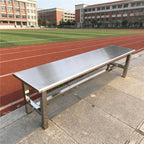 Stainless Steel Outdoor Patio Bench, All-Weather Porch Backless Garden Benches Chair with Rounded Corners, 660 Lbs Load-Bearing Capacity, for Patio, Park, Commercial Use(L-150CM)