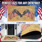 Patriotic Door Mat 250th Anniversary America USA Doormat,4th of July 17"x28" Patriotic Coir Mat with Bald Eagle & Stars Mat,Non-Slip Independence Day Freedom Memorial Day Porch Front Decor