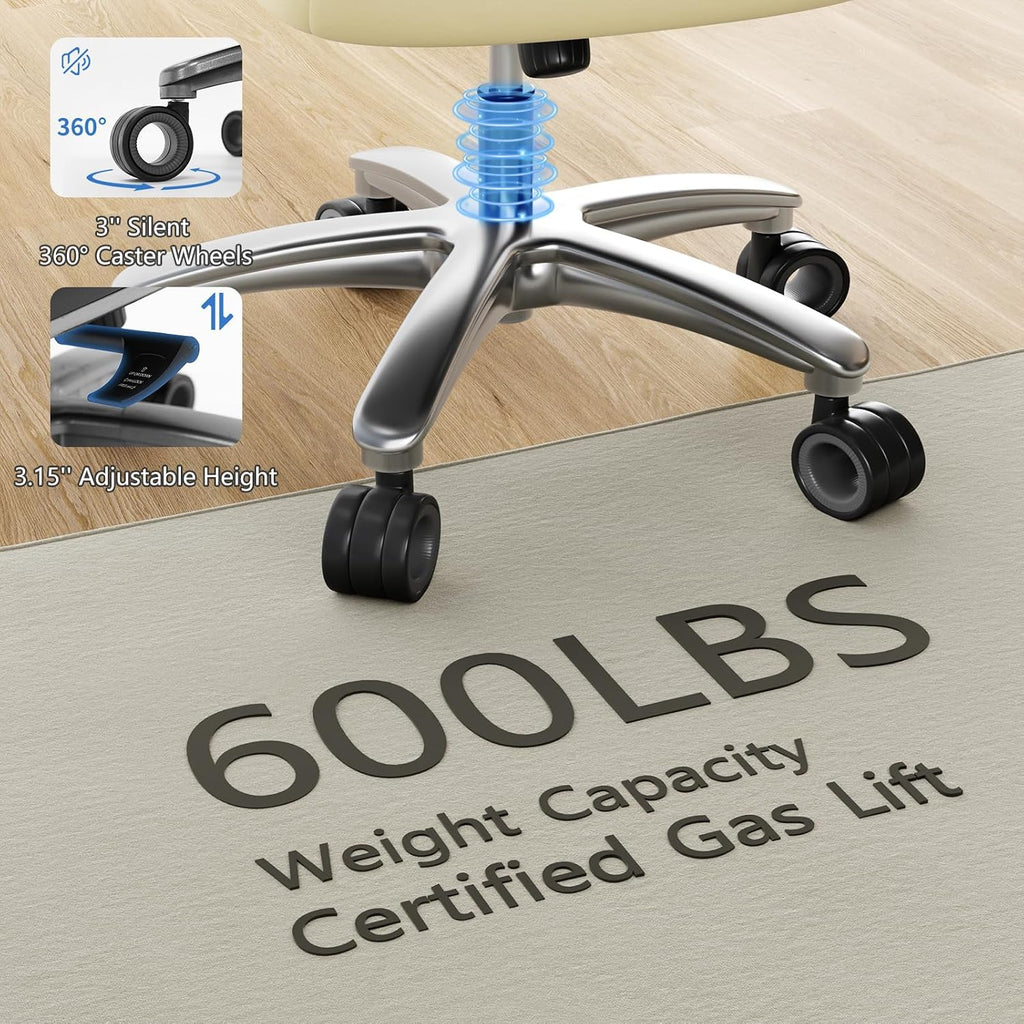 Big and Tall Office Chair, Heavy Duty Desk Chair with 5D Arms, Adjustable Lumbar Support & Height, Tilt Function, PU Leather High Back Ergonomic Executive Computer Chair