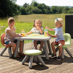 Smoby Life - Children's chair in green - Indoor and outdoor use - Anti-UV coating - Recycled material - From 18 months - Made in France