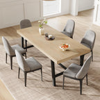 71”Industrial Multi-Functional Table, Large Wood Top with Sturdy Steel Frame, Seats 6-8 As Dining Table or Long Writing Desk, Spacious Office Desk for Home, Kitchen, Family Gatherings