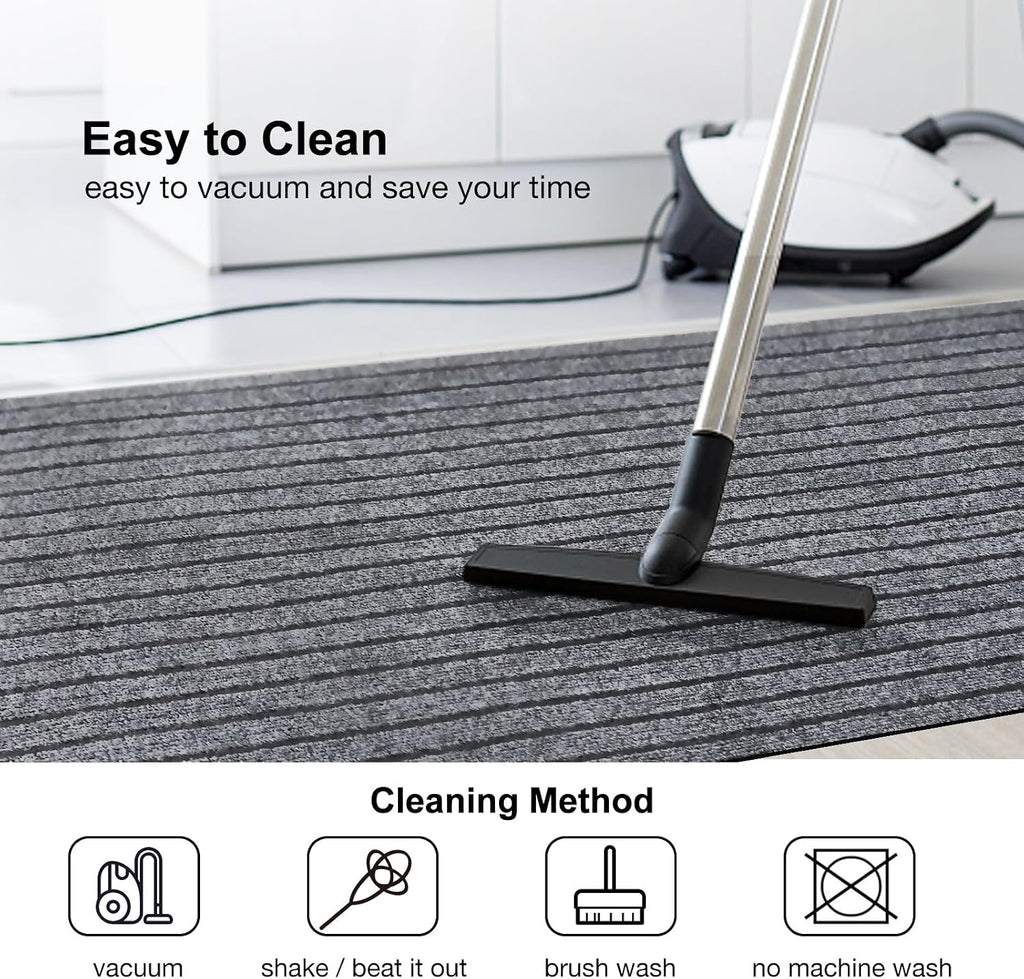 2' x 6' Runner Rugs with Rubber Backing, Outdoor Indoor Utility Non Slip Carpet Rug Runner for Hallway, Custom Size Area Rugs Mat for Entryway Balcony Patio Kitchen Garage Stair Laundry