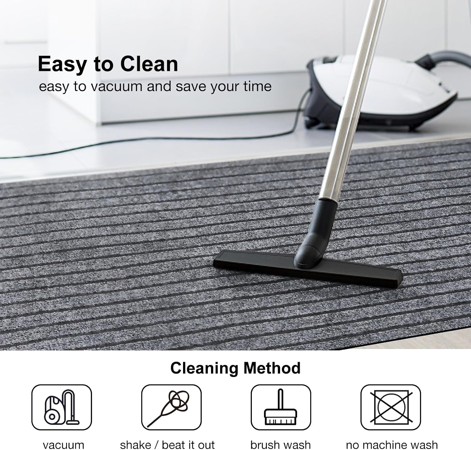 2' x 6' Runner Rugs with Rubber Backing, Outdoor Indoor Utility Non Slip Carpet Rug Runner for Hallway, Custom Size Area Rugs Mat for Entryway Balcony Patio Kitchen Garage Stair Laundry