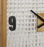 Deco 79 Farmhouse Wood Square Wall Clock, 24" x 2" x 24", White