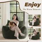 Oversized Bean Bag Chair for Living Room Furniture Bean Bag Chairs for Adults- Small Couch & Lounge Accent Chair for Living Room Chairs or Bedroom
