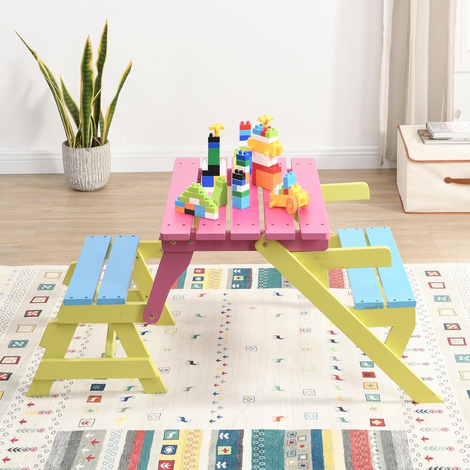 Multi Functional ARM Chair,Table+ 2 Benches (All in one)