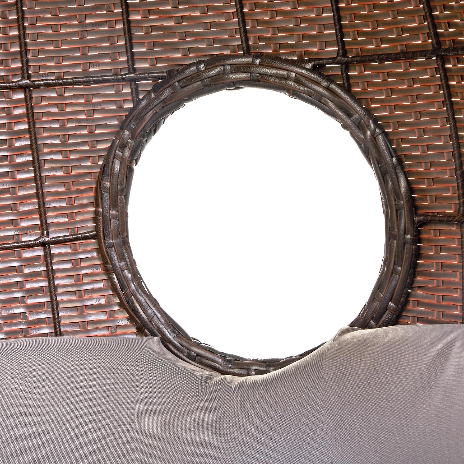 Excellerations Indoor/Outdoor Wicker Egg Reading Nook for Kids
