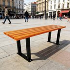 Garden Benches for Outdoors, Leisure Outdoor Bench, Thickened Steel Frame, Suitable for Parks, Terraces, Courtyards, Playgrounds, and Residential Areas(120x33x43cm/47x13x17in)