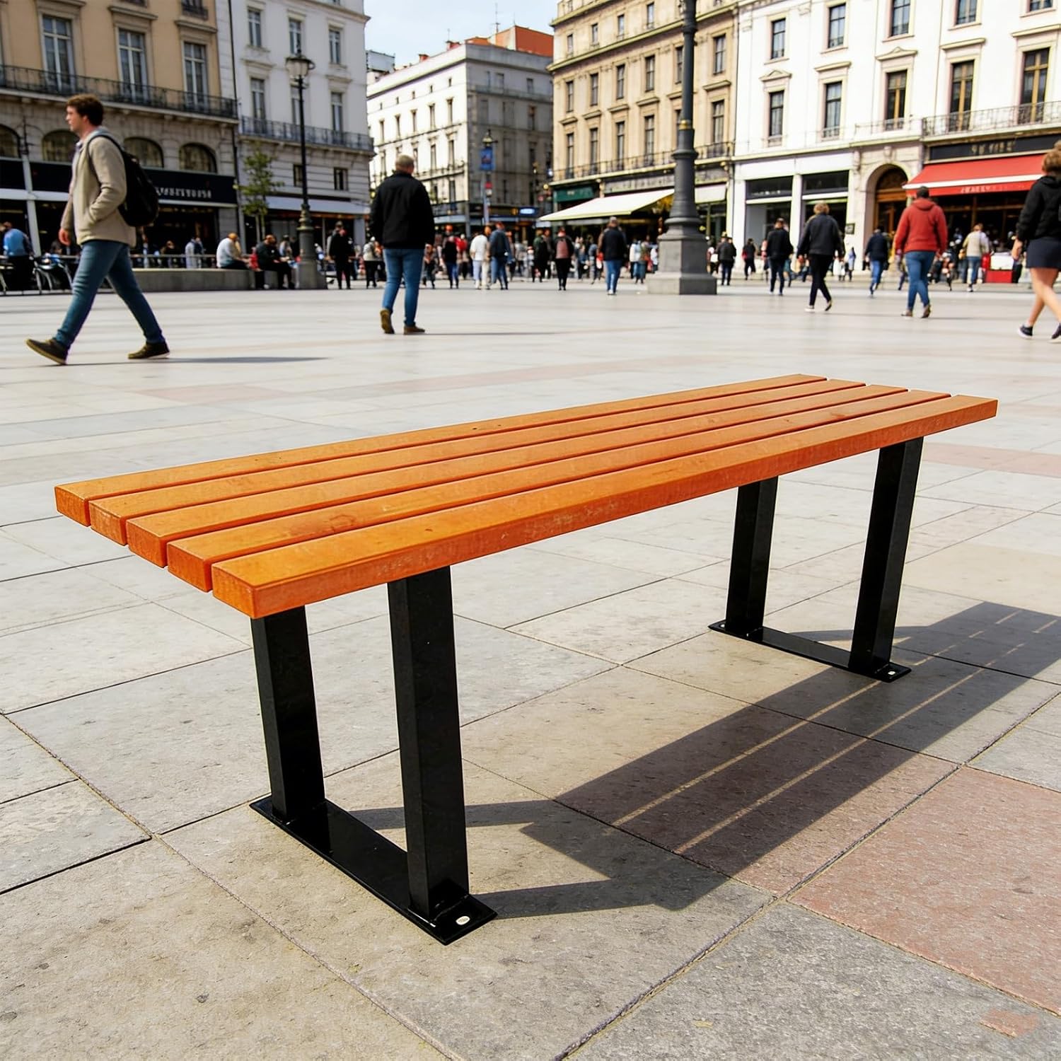 Garden Benches for Outdoors, Leisure Outdoor Bench, Thickened Steel Frame, Suitable for Parks, Terraces, Courtyards, Playgrounds, and Residential Areas(120x33x43cm/47x13x17in)