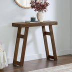 Alaterre Furniture Lawas Solid Wood Console Table - 36 Inch Modern Farmhouse Small Entryway Table - Easy Assembly Living Room Furniture for Behind The Couch, Entryway, or Hallway (Brown)