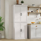 CABIHOME 38.58×17.72×11.42 Inch Tall Slim Pantry Cabinet, PB Freestanding Storage Cabinet, Kitchen Hutch with Doors for Living Room & Kitchen