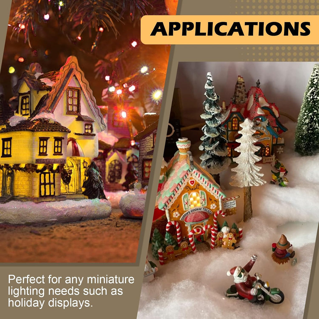 3 Packs E12 120V Light Bulbs for with Various Miniature Village Buildings and Accessories