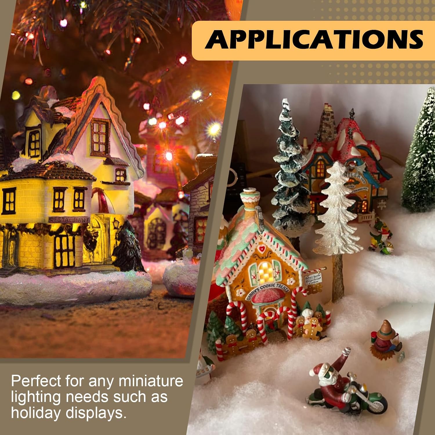 3 Packs E12 120V Light Bulbs for with Various Miniature Village Buildings and Accessories