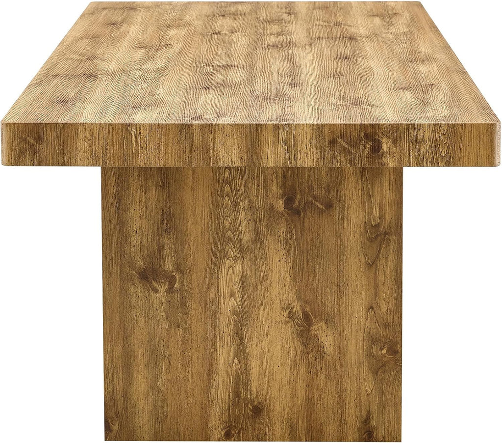 Ebullient 79" Farmhouse Dining Table for 6-10, Rustic Wooden Kitchen Table with Thick Tabletop, Heavy Duty Large Rectangular Dining Table for Dining Room & Kitchen