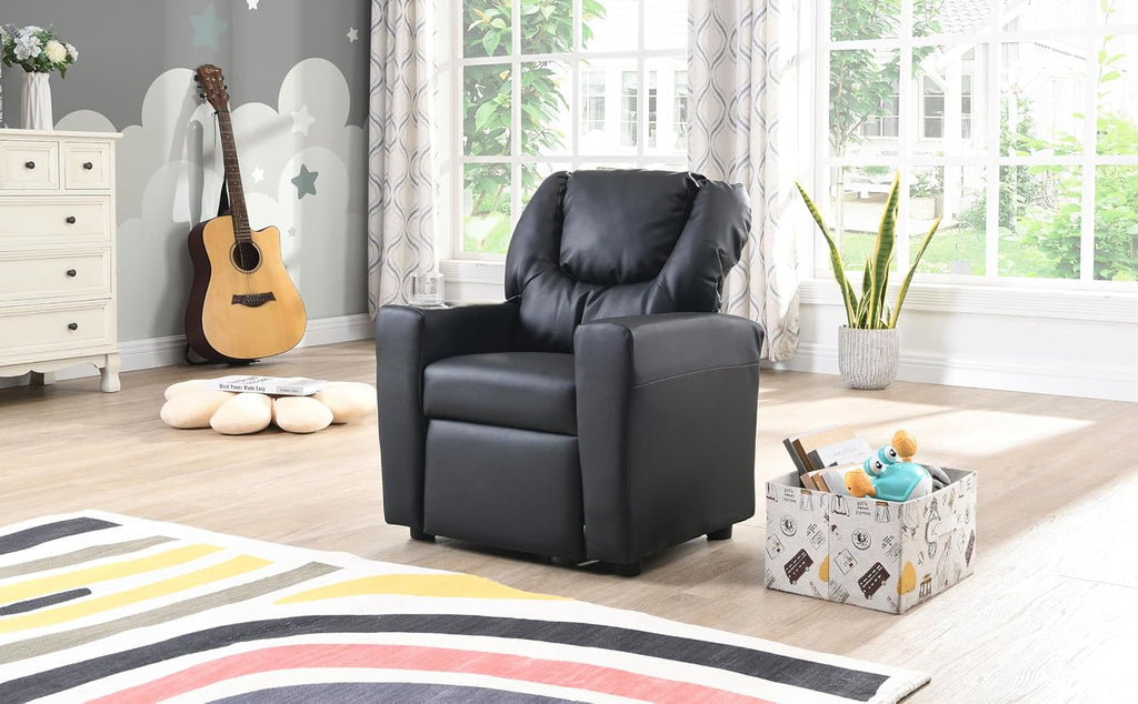 Recliner Chair Black PVC