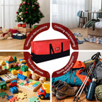 Heavy Duty Christmas Tree Storage Bag for Trees Up to 9ft – Waterproof, 600D Durable Zipper & Handles, Holiday Storage Solution (Black&Red)