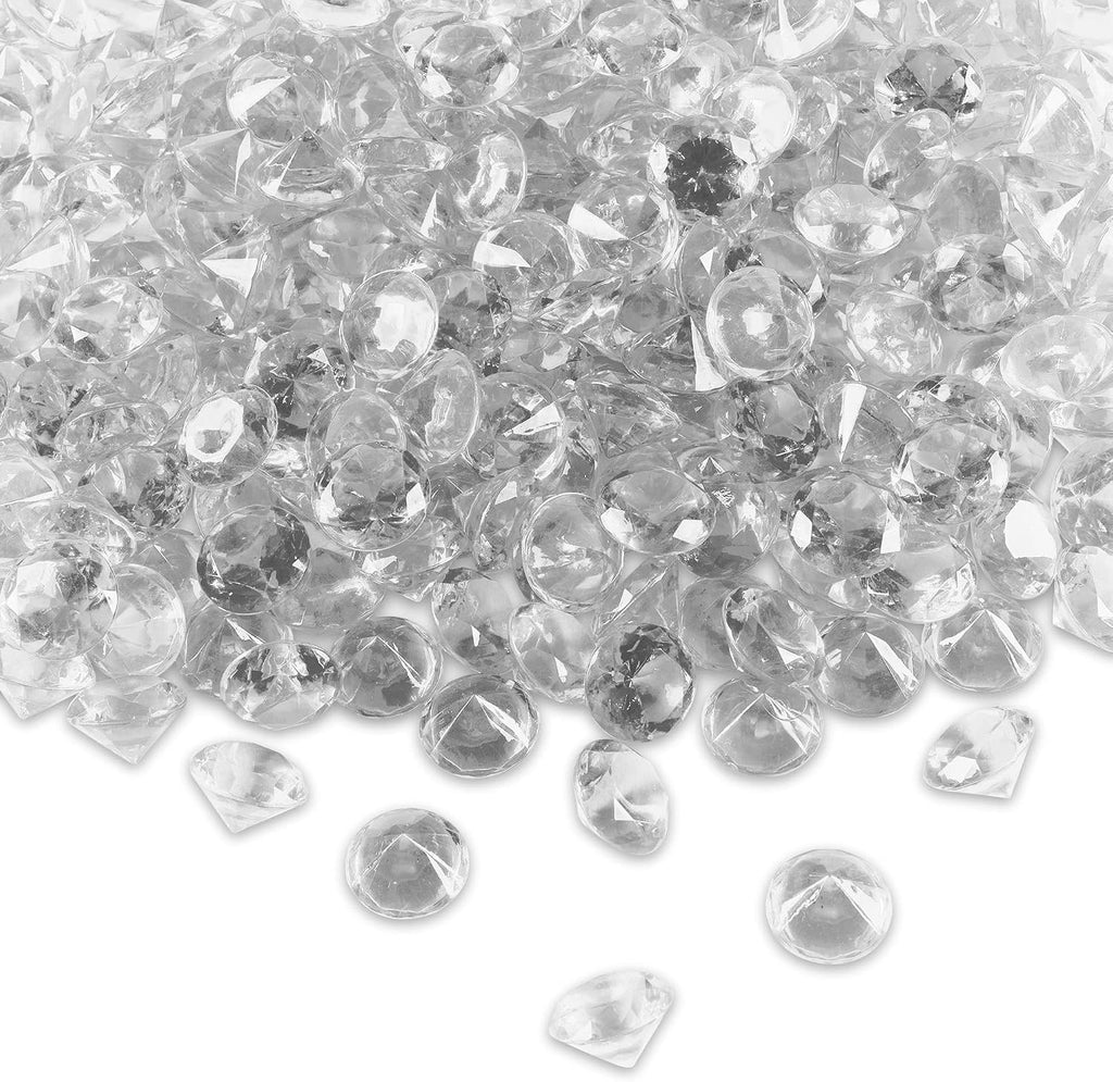 Super Z Outlet Acrylic Decorative Scatter Fillers for Table Decor, Vase, Weddings, Birthdays, Events, and Crafts (1 Pound, Approx. 240 Pieces) (Clear)