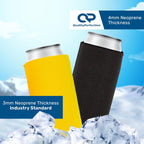QualityPerfection Slim Can Coolers Sleeves (6 Units) Insulated, Beer/Energy Drink Premium Neoprene 4mm Thickness Thermocoolers for 12 oz Skinny Beverage Can Covers (Gulf of America)