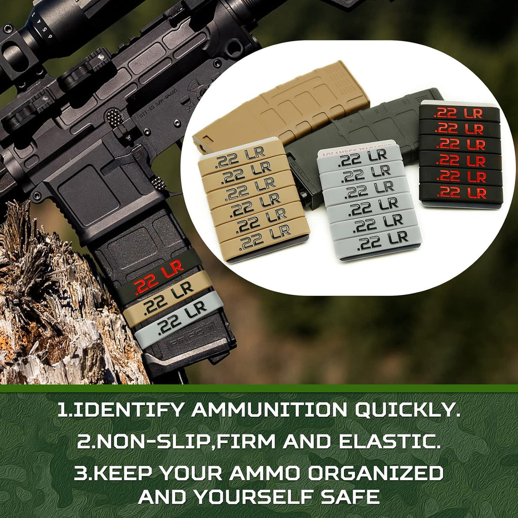Aolamegs .22 LR Magazine Marking Bands 6 Pack