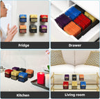 Magnetic Tea Bag Organizer, 6-Piece Metal Tea Organizers and Storage for Refrigerator, Counter, Idea Tea Gift for Tea Lovers (Black)
