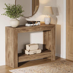 Tribesigns 41.3" Rustic Wood Console Table with Storage (Natural)
