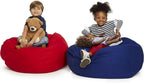 Bean Bag Chair Cover | Stuffed Animal Storage | 38" Width Extra Large | 100% Cotton Canvas | Double Stitched | Durable Zipper | Fill With Anything Soft | Beans not included
