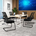 Giantex Office Guest Chair Set of 2, Guest Conference Chair w/Lumbar Support Ergonomic Backrest, Metal Frame Sled Base Mesh Executive Chair, Desk Chair for Reception Conference Room, Waiting Room