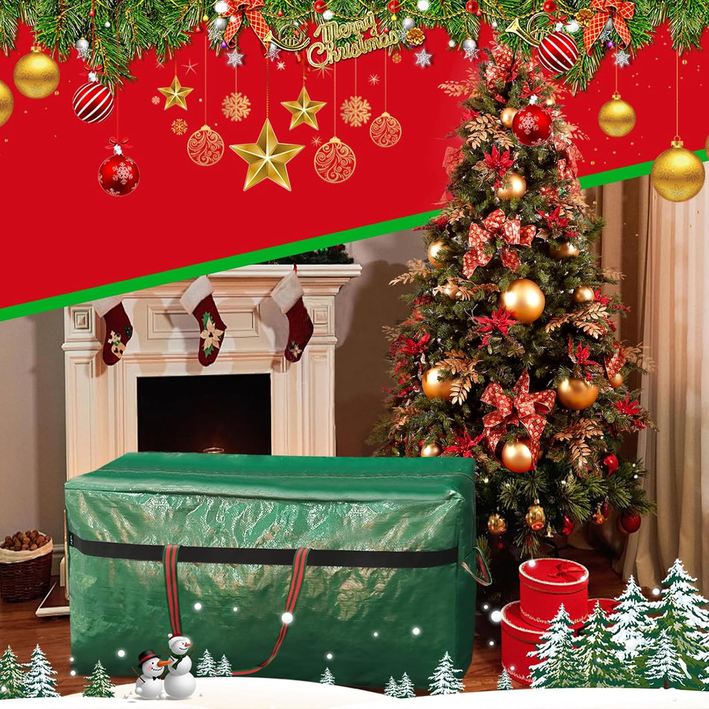 Christmas Tree Storage Bag 4FT/5FT Small Waterproof Tearproof with 4 Handles Easy to Transport/Organize Green 2 pack