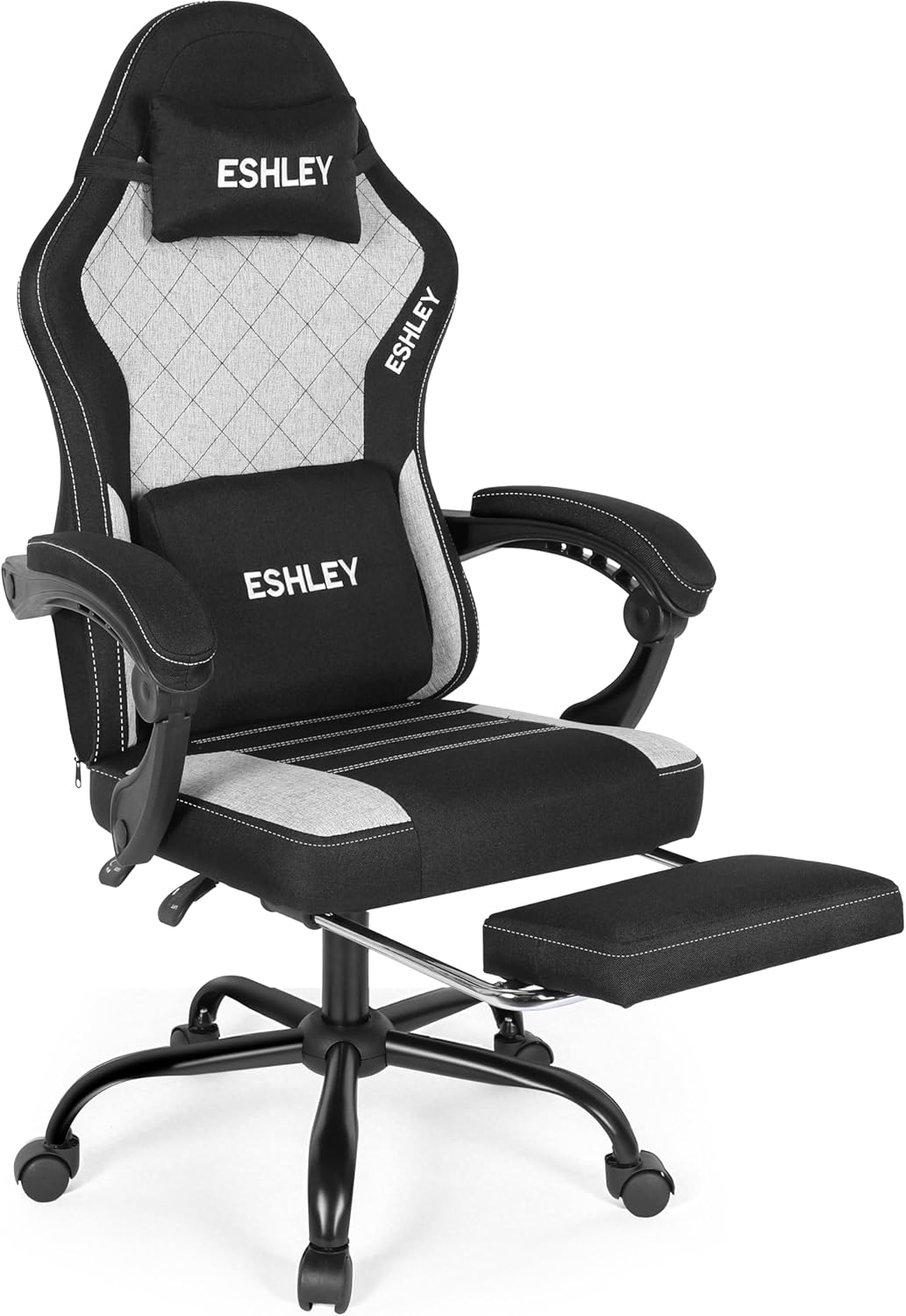 Gaming Chair, Ergonomic Computer Chair with Footrest and Lumbar Support, Height Adjustable Office Chair with 360° Swivel Seat and Headrest
