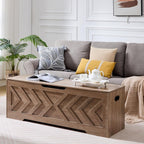 55.1” Storage Bench, Extra Large Entryway Bench with Storage,Storage Chest with 2 Safety Hinges,Blanket Storage,Shoe Storage Chest for Bedroom,Living Room,Easy Assembly. (Greige)