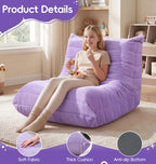 Hobestluk Large Bean Bag Chair for Teens Beanbag Couch with Spacious Design | Toddler Bean Bag Chair, Memory Foam Filler, Corduroy Cover, Ergonomic Design, For Reading, Gaming, Lounging, Large, Purple