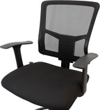 Stand Up Desk Store Sit to Stand Drafting Task Stool Chair for Standing Desks with Adjustable Footrest and Armrests (Black)