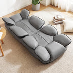 Giantex 360° Swivel Floor Gaming Chair, Folding Lazy Lounger Couch with 6-Position Adjustable Backrest & Sponge Filling, Lazy Sofa Lounge Chair, Video Gaming Chair for Reading, Relaxing (Gray)