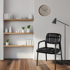 Yaheetech 2 PCS Office Guest Chair Mid Back Leather Reception Chairs Living Room Leisure Chairs with Lumbar Support for Waiting/Conference Room, Black
