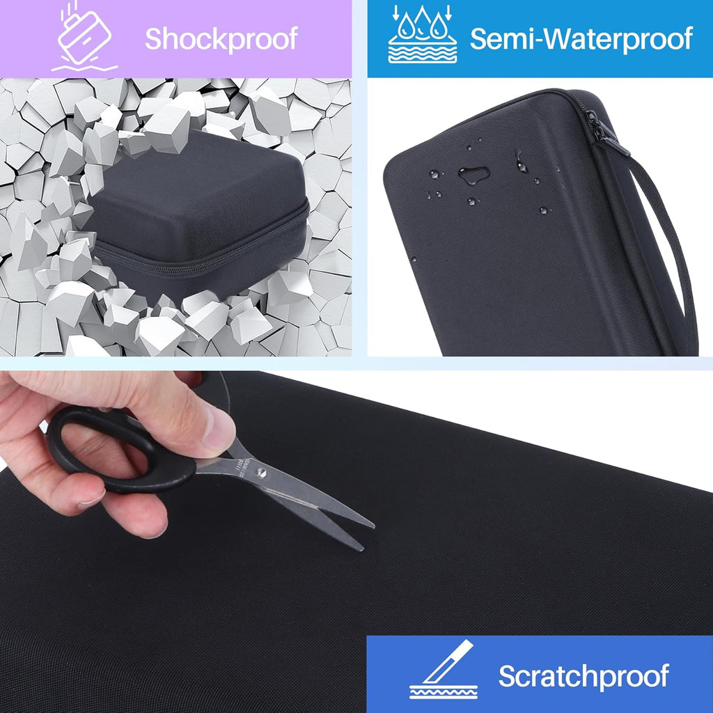 Lebakort Storage Case Compatible with MEGATEK 12.5" / Pofoto 12.5" / WONNIE 12.5" / ieGeek 12.5" / DBPOWER 12" Portable DVD Player (Black, for 12-12.5 Player)