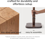 MH London Destiny 22" Solid Wood Pedestal Side Table, Espresso