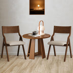 Ball & Cast Folding Chairs Set of 2 with Back & Padded Cushion,Portable Foldable Dining Upholstered Stool W/Solid Wood Frame,Ergonomic Design,for Kitchen,Office,Outdoor Events,Walnut