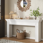Loomie 63" Long Console Tables for Entryway, Modern Rectangular Sofa Table Behind the Couch, Narrow Long Entry Accent Table for Living Room, Entrance, Hallway, Foyer (White)