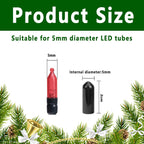 codree 150 PCS No Glow Caps for String Lights, String Light Cap to Hide The Extra Lights, Christmas Blackout Black Light Cap Covers for 5mm Diameter Glass LED String Lights