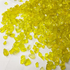 2lb Curshed Yellow Glass Chips for Crafts Art Resin Vase Filler