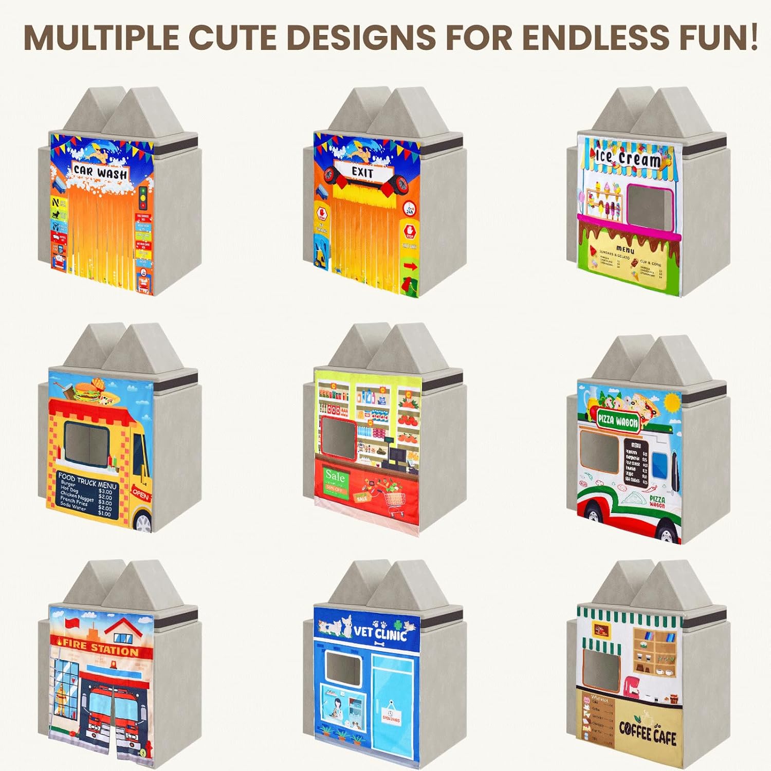 Play Panel for Kids Play Couch Childrens Car Wash Play Panel for Toddler Foam Sofa (Play Couch not Included)