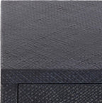 SAFAVIEH Home Collection – Epke Navy 1-Drawer 1-Shelf Accent Table, Woven Raffia Design, Fully Assembled (ACC6616C)