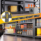 79"W Heavy Duty Storage Shelves, 8000LBS Adjustable Garage Shelving Unit, Rust Proof Large Metal Storage Rack, 24"D x 79"W x 74"H Industrial Shelving for Warehouse, Basement, Shop, Supermarket