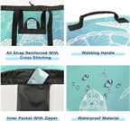 Sea Turtle Laundry Backpack Large Heavy Duty Laundry Bag with Adjustable Shoulder Straps Laundry backpack for Traveling Dirty Clothes Organizer for College Students Waterproof