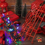 RUODON 12 Pack Christmas Lights Storage Holders with Storage Bag Hanging Rope Cord String Winder Organizer Holiday Lights Storage Hold Up to 164 Feet for Tree Lights, Electric Cords, Garlands (Red)